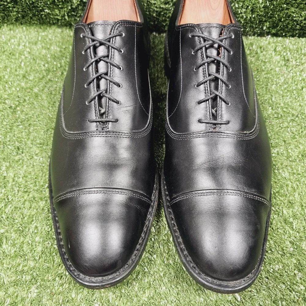 Allen Edmonds Park Avenue Black Leather Cap Toe Formal Dress Shoes Mens 13 A